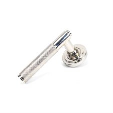 From The Anvil Brompton Lever Door Handles Art Deco Polished Nickel Unsprung