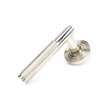 From The Anvil Brompton Lever Door Handles Beehive Polished Nickel Unsprung