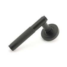 From The Anvil Brompton Lever Door Handles Art Deco Matt Black Unsprung