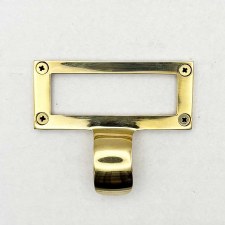 Library/Office Card Frame Drawer Pull Brass
