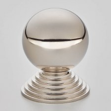 Croft 5102 Ball & Step Cabinet Knob Polished Nickel