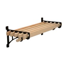 Kirkpatrick 5131 Slatted Wooden Shelf 24 Antique Black