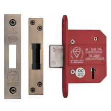 Heritage British Standard 5 Lever Deadlock YKDLBS52N 2.5" Antique Brass Heritage British Standard 5 Lever Deadlock YKDLBS52N 2.5" Antique Brass