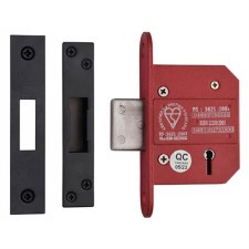 Heritage British Standard 5 Lever Deadlock YKDLBS52N 2.5" Matt Black Heritage British Standard 5 Lever Deadlock YKDLBS52N 2.5" Matt Black