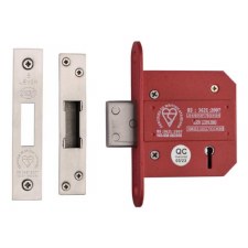 Heritage British Standard 5 Lever Deadlock YKDLBS52N 3" Satin Chrom/Nickel Heritage British Standard 5 Lever Deadlock YKDLBS52N 3" Satin Chrom/Nickel