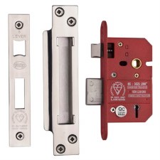 Heritage British Standard 5 Lever Sashlock YKSLBS52 2.5" Polished Chrome/Nickel Heritage British Standard 5 Lever Sashlock YKSLBS52 2.5" Polished Chrome/Nickel