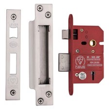 Heritage British Standard 5 Lever Sashlock YKSLBS52 2.5" Satin Chrome/Nickel Heritage British Standard 5 Lever Sashlock YKSLBS52 2.5" Satin Chrome/Nickel