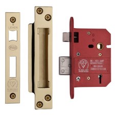 Heritage British Standard 5 Lever Sashlock YKSLBS52 3" Polished Brass Heritage British Standard 5 Lever Sashlock YKSLBS52 3" Polished Brass