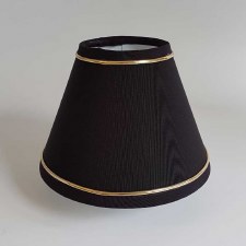 Coolie Shade Black with Gold Trim 6"