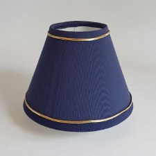 Coolie Shade Blue with Gold Trim 6"