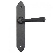 Kirkpatrick 6052 Gothic Lever Latch Door Handles Smooth Black