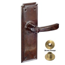 Brolux Bakelite 6404 Unsprung Door Handles Walnut No Keyhole