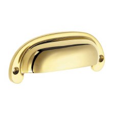 Cast Drawer Pull Polished Brass Unlacquered