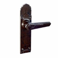 Bakelite Savoy Door Handles on Palais Latchplates Walnut