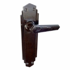 Bakelite Savoy Door Handles on Empire Latchplates Walnut