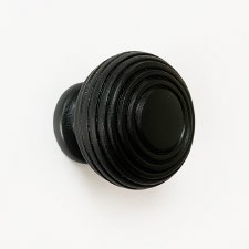 Beehive Cupboard Knob 40mm Ebonized Wood