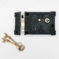 Decorative Rim Lock 7110 (small) Black