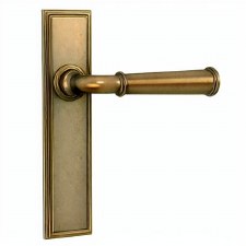 Aston Linford Conceal Fix Latch Door Handles Antique Brass Unlacquered