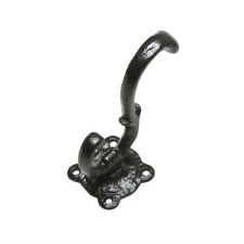 Addison Hat & Coat Hook Waxed Cast Iron - Broughtons Lighting & Ironmongery