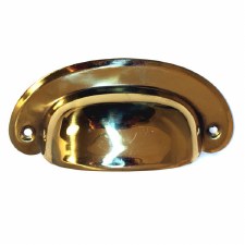 Classic Drawer Pull Handle Polished Brass Unlacquered