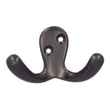 Victorian Double Robe Hook Dark Bronze