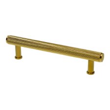 Crispin Knurled Pull Handle 128mm Satin Brass PVD