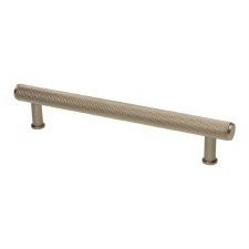 Crispin Knurled Pull Handle 160mm Satin Nickel PVD