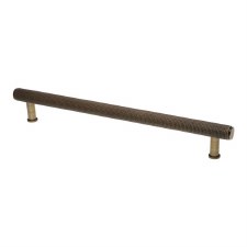 Crispin Knurled Pull Handle 224mm Antique Brass