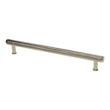 Crispin Knurled Pull Handle 224mm Polished Nickel