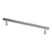 Crispin Knurled Pull Handle 224mm Polished & Satin Chrome Crispin Knurled Pull Handle 224mm Polished & Satin Chrome