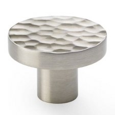 Hanover Hammered Cabinet Knob 38mm Satin Nickel