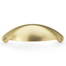 Monica Cup Pull Handle Satin Brass Monica Cup Pull Handle Satin Brass