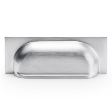 Quantock Cup Pull Handle 96mm Satin Chrome Quantock Cup Pull Handle 96mm Satin Chrome