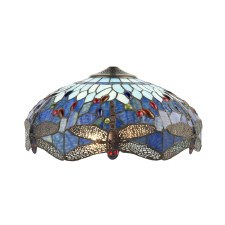 Blue Dragonfly Tiffany Glass Shade 40cm
