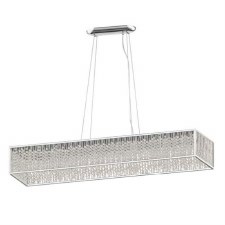 Melenki 11 Light Oblong Pendant Crystal & Chrome Melenki 11 Light Oblong Pendant Crystal & Chrome