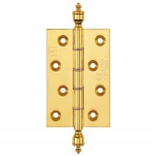 Urn Finial Butt Hinge 1440 CE 100x65mm Polished Brass Unlacquered