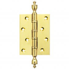 Urn Finial Butt Hinge 1610 76x50mm Polished Brass Unlacquered