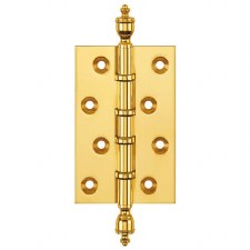 Urn Finial Butt Hinge 1640 100x65mm Polished Brass Unlacquered