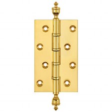 Urn Finial Butt Hinge 1670 127x75mm Polished Brass Unlacquered