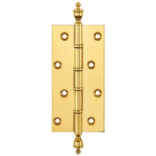 Urn Finial Butt Hinge 1680 152x75mm Polished Brass Unlacquered