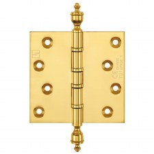 Urn Finial Projection Hinge P1660 CE 100x100mm Polished Brass Unlacquered