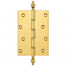 Urn Finial Projection Hinge P1685 152x100mm Polished Brass Unlacquered