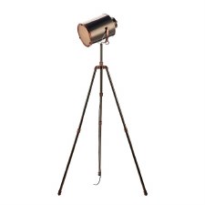 Jake Task Floor Lamp Antique Silver & Copper