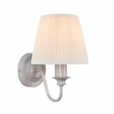 Laura Ashley Ellis Wall Light Satin Grey with Shade