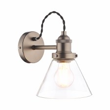 Laura Ashley Isaac Wall Light Industrial Nickel