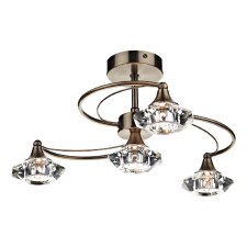 Luthor Semi Flush Light Antique Brass Luthor Semi Flush Light Antique Brass