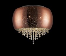 Luna 3 Light Flush Pendant Copper