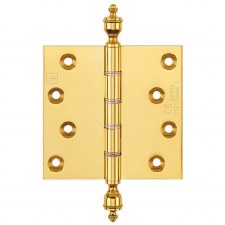 Urn Finial Projection Hinge P1460 CE 100x100mm Polished Brass Unlacquered