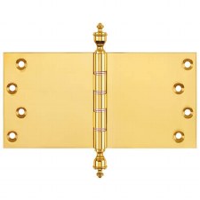 Urn Finial Projection Hinge P1466 102x200mm Polished Brass Unlacquered