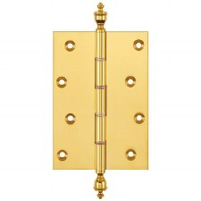 Urn Finial Projection Hinge P1485 152x100mm Polished Brass Unlacquered